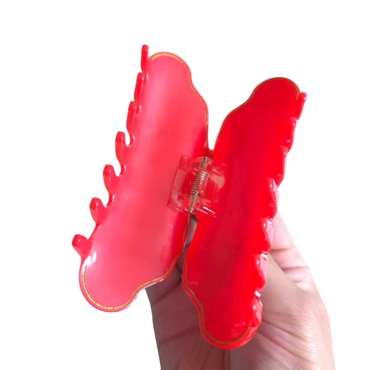 Fantasy Aries Sign Hair Clips,Novelty Acetate Claw Clip,Zodiac Hair Clips for Women,Red