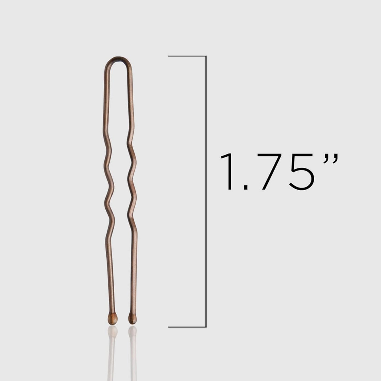 Fromm Style Artistry 1.75" U-shaped Crimped Hair Pins, Matte Bronze, 800 Hair Pins, Secure Hold, Suitable for All Hair Types and Lengths, Hair Accessories for Women