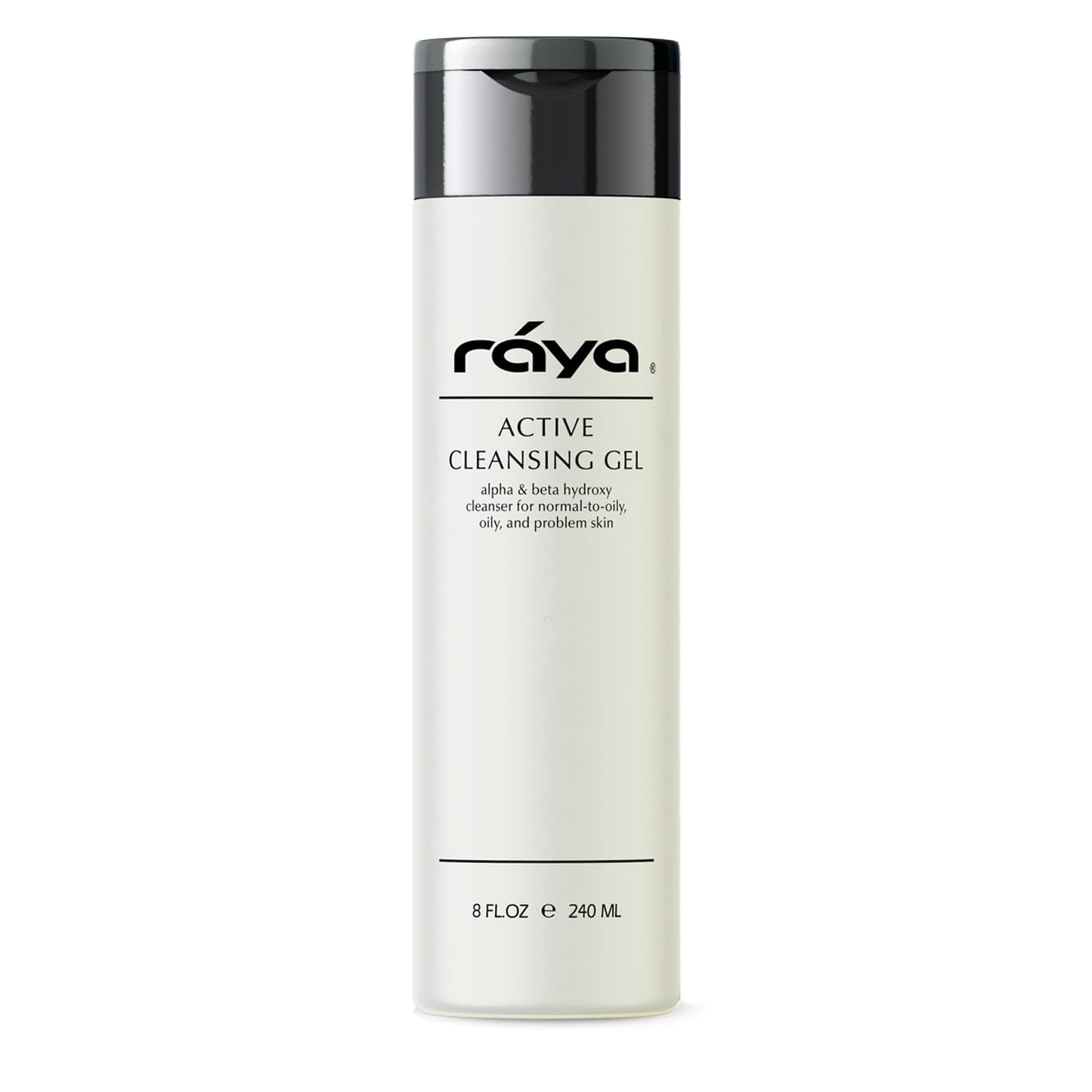 Raya Active Facial Cleansing Gel (G-107), Oil Control Cleanser with AHA and BHA, Deep Pore Gel for Oily and Break-Out Skin, Gentle Face Wash for Women and Men, Suitable for Daily Use, 8oz or 16oz btl