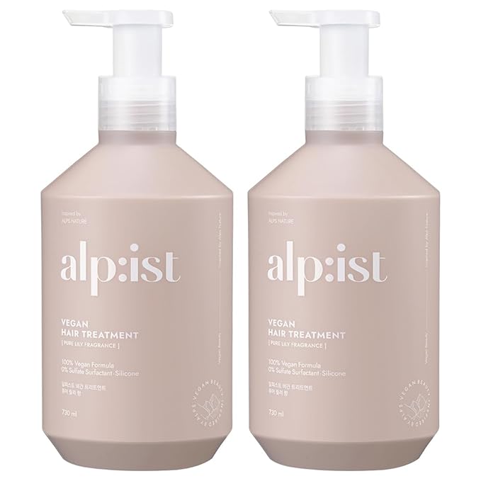 Kerasys alp:ist Vegan Formula Sulfate Silicone Paraben Free Nature alpist Scalp Care Pure Lily Fragrance 24.68 fl oz / 730 ml (Treatment, 2-Pack)