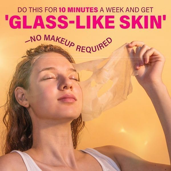 Wellnature™ The Original Overnight Deep Collagen Mask - It's Giving Glass Skin Sleep Mask - Deep Hydrating Bio-Collagen + Oligo-Hyaluronic Acid Facemask Korean Skincare For All Skin Types, Pack of 4