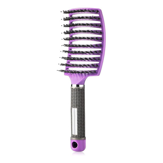 Magical Ultra Detangling Brush for Wet or Dry Hair, Detangler Brush, Fast Drying Styling Massage Hairbrush for Men, Women and Kids (Purple)