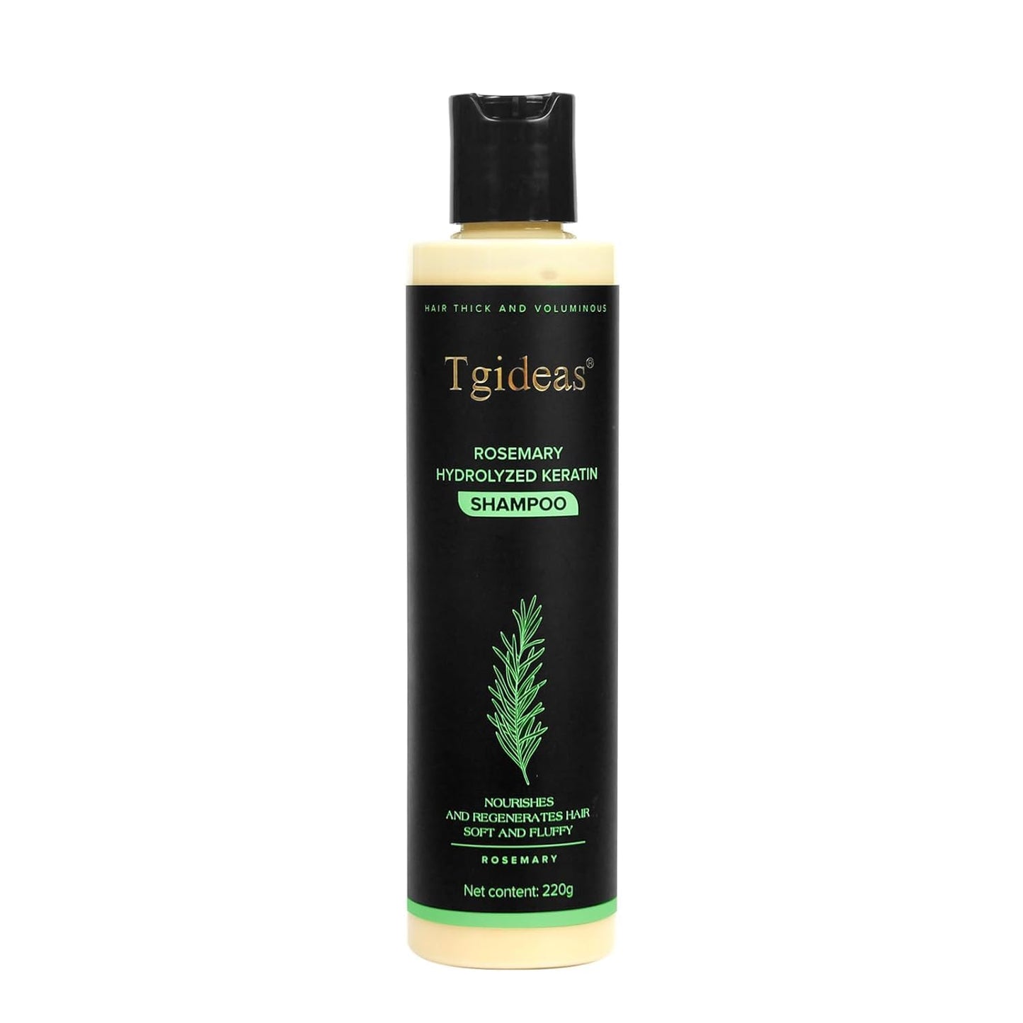 Tgideas Organic Rosemary Hair Growth Shampoo for Women and Men-Natural Thickening & Strengthening Shampoo with Hydrolyzed Keratin for Thinning Hair & Hair Loss 7.4 fl.oz