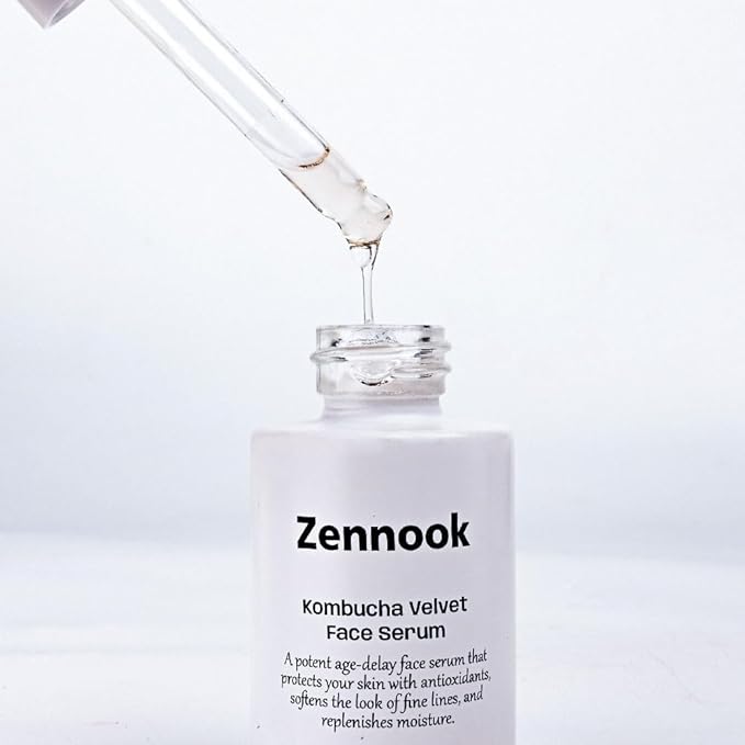 Introducing Kombucha Velvet Face Serum, infused with Kombucha Black Tea Ferment, Allantoin, Collagen, and Hyaluronic Acid, offers transformative effects on skin