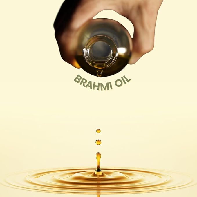 Natural Brahmi Oil 3.38 Fl Oz / 100 ml for Skin Care, Hair Care, Scalp Massage & Body Massage