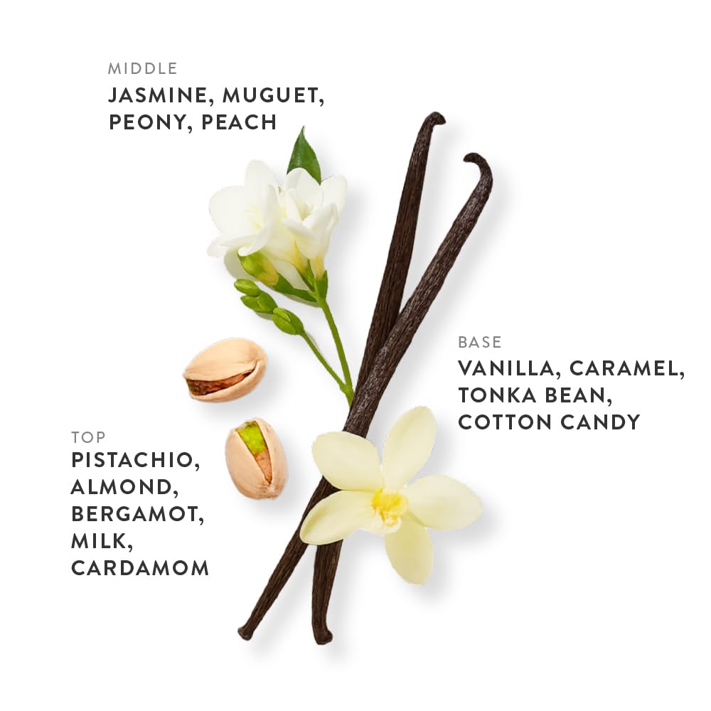 Caramel & Pistachio Eau de Parfum 0.34oz, Long Lasting Perfume Inspired by SDJ 62+Kay Pistachio, Aromatic Oriental Notes With Vanilla, Almond, Milk & Jasmine, Luxury Fragrance for Women & Men