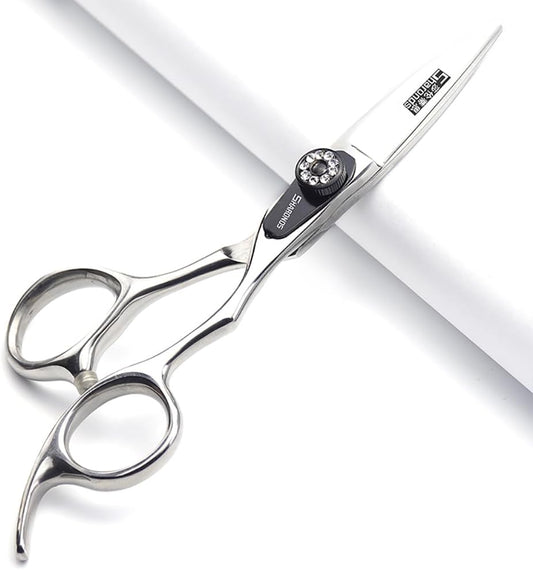 5/5.5/6 Professional Barber Set, with sharp blades that are easy to trim, suitable for hairdressers and hair salons (5-inch cutting scissors)