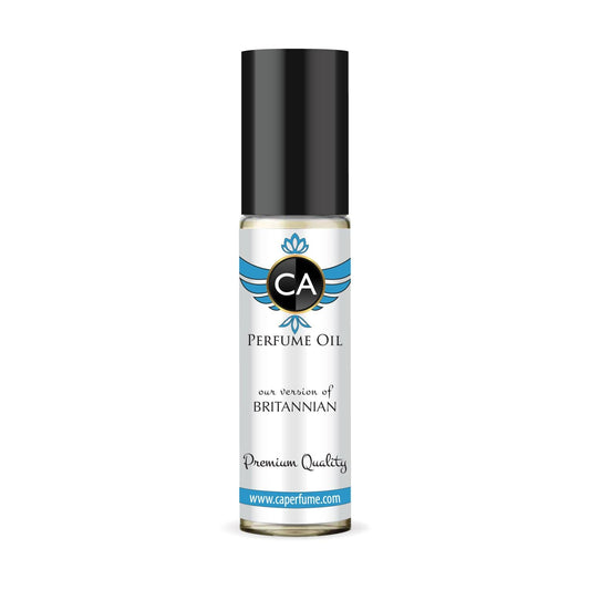 CA Perfume Impression of Britannian Unisex Fragrance Oil Amber Scent Long Lasting Perfumes for Women & Men Travel Size TSA Ready Mini Parfum Body Oil Roll-on 0.33 Fl Oz 10ml