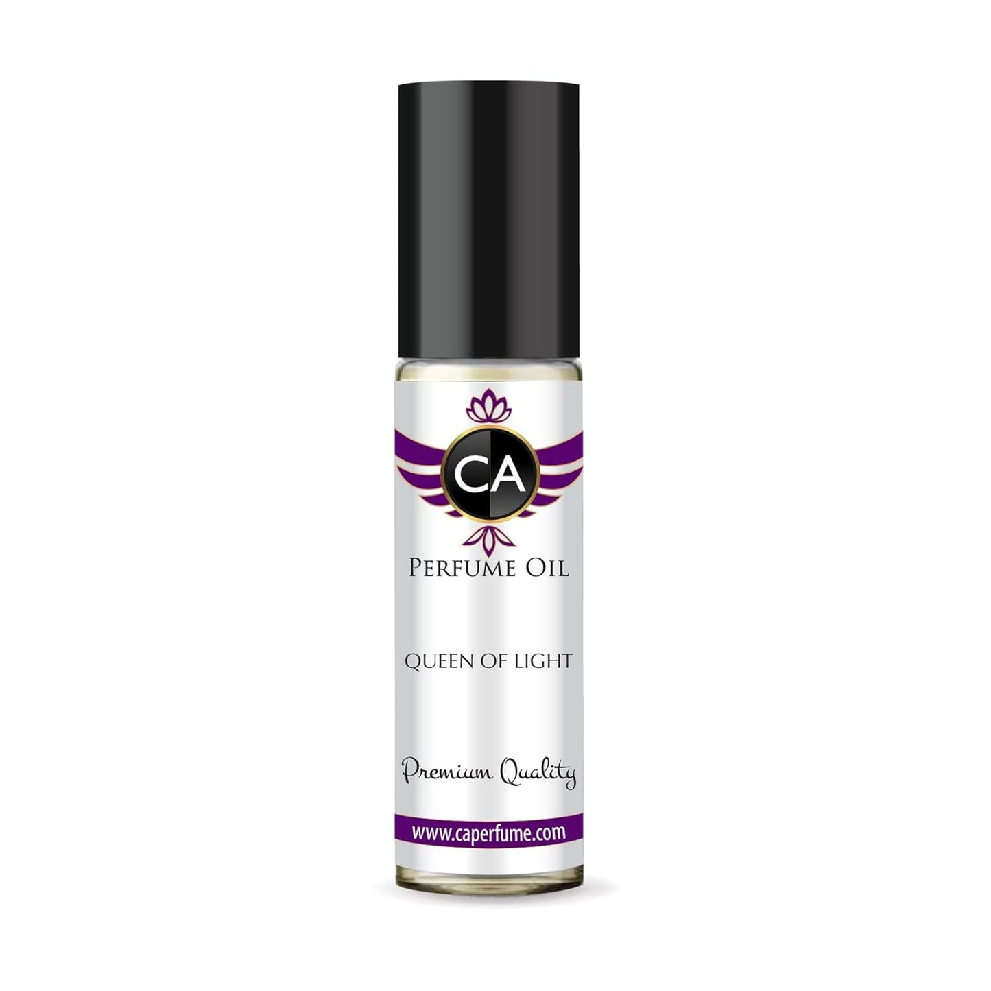 CA Perfume Originals Queen Of Light Unisex Fragrance Oil Floral Fruity Gourmand Scent Long Lasting Perfumes for Women & Men Travel Size TSA Ready Mini Parfum Body Oil Roll-on 0.33 Fl Oz 10ml