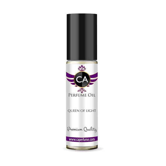 CA Perfume Originals Queen Of Light Unisex Fragrance Oil Floral Fruity Gourmand Scent Long Lasting Perfumes for Women & Men Travel Size TSA Ready Mini Parfum Body Oil Roll-on 0.33 Fl Oz 10ml