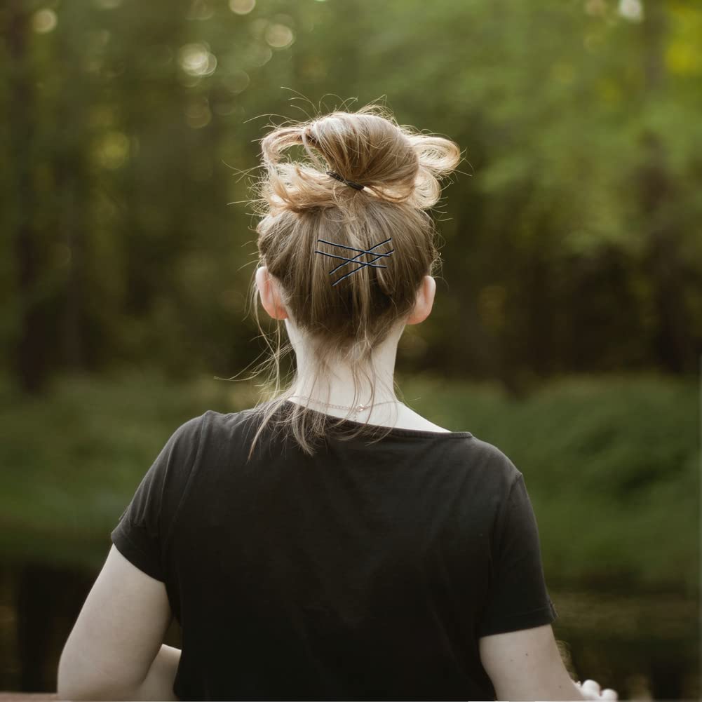 YINGFENG 220pcs Large 2.76-Inch Bobby Pins for Women, Super Grip Black Hair Clips with Box - Reusable Non-Slip Pins for Thick, Long Hair