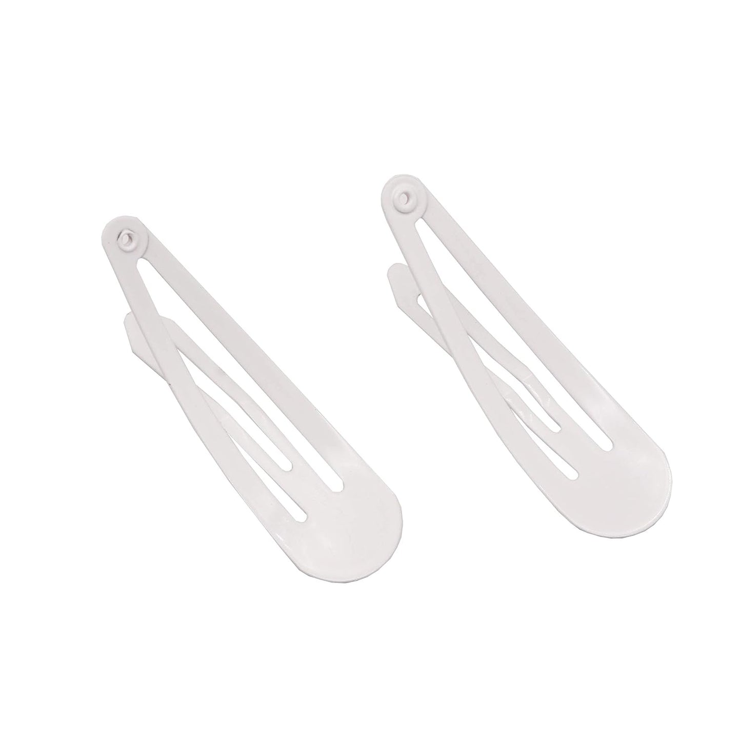 Dofash 5CM/2IN White Snap hair Clips Metal Hair Grips Hair Accessories For Women 12PCS (White)