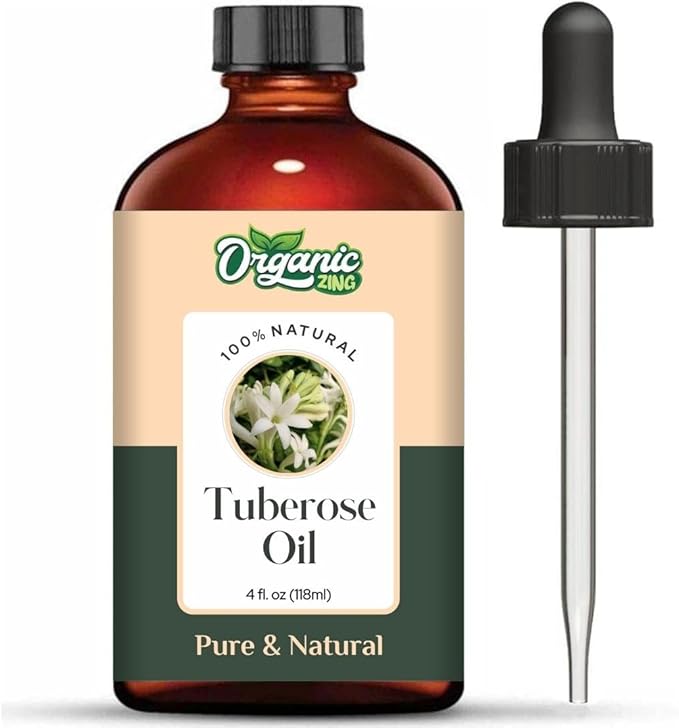 Tuberose (Polianthes tuberosa) Oil | Pure & Natural Essential Oil for Aroma, Diffusers, Skincare & Haircare - 118ml/3.99fl oz