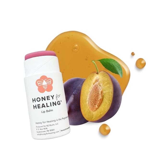 Hydrating Tinted Lip Balm with Manuka Honey 15+ UMF | 12+ Hour Moisture, Zero Waste Recyclable Tube | Lip Moisturizer & Color in One | 0.25 oz / 7 gr (Soft Plum)