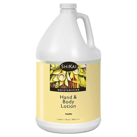 ShiKai Hand & Body Lotion (Vanilla, 1 gallon) | Daily Moisturizing Skincare for Dry and Cracked Hands | With Aloe Vera & Vitamin E
