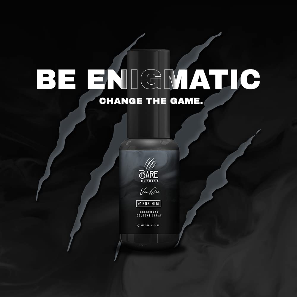 Voodoo Pheromone Cologne for Him - [Long Lasting Formula] Pheromone Perfume Oil Spray for Men 1oz. - Spice, Wood, Amber