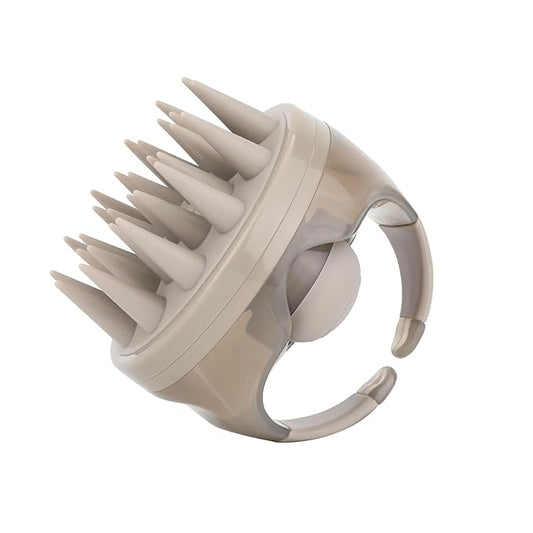 Scalp Massager with Shampoo Dispenser, for Stress Relax Hair Growth,Handheld Hair Silicone Brush, Gray