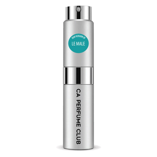 CA Perfume Impression of Le Male for Men Amber Fougere Scent Long Lasting Cologne for Men Eau De Parfum Travel Size Refillable Atomizer Spray 0.27 Fl Oz 8ml