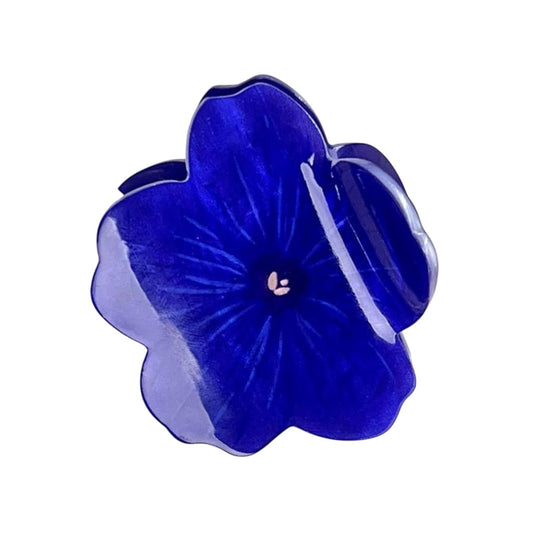 Cute Flower Hair Clips,Fashion Acrylic Hair Clip,Big Claw Clips for Women,Blue
