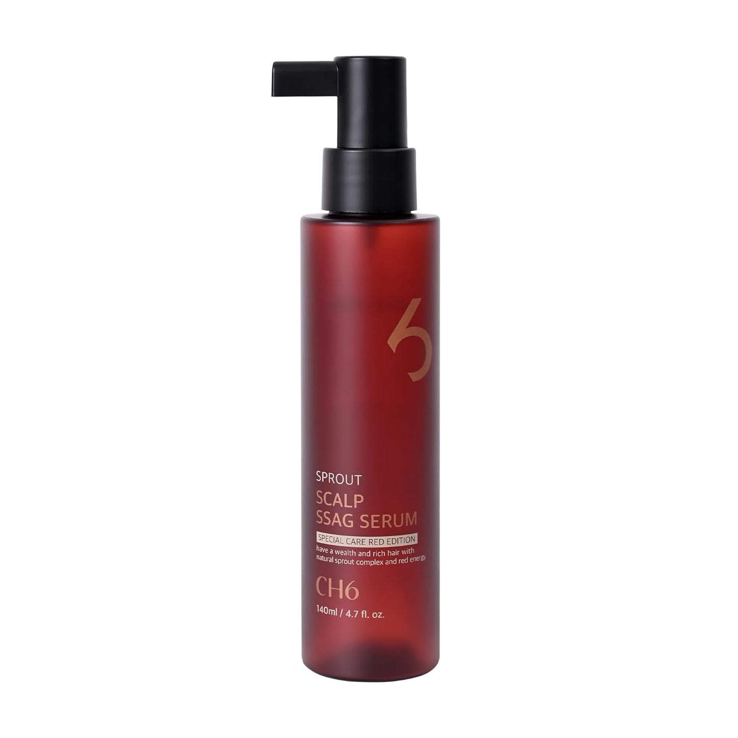 Scalp Ssag Serum Red Edition Hair Regrowth and Thinning Recover Condition Strengthen Root Antioxydant Sprout Extracts 140ml