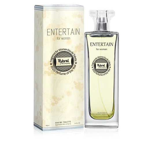 Hybrid & Company Entertain For Women Eau De Parfum Natural Spray Fresh Floral Scent, 3.4 Fl Oz