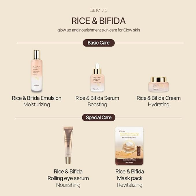 Farmstay Rice & Bifida Glowing Serum, Dark Spot Remover Correcting for face with Niacinamide, for Women & Men, Korean Skin Care, 1.18 Fl. Oz.