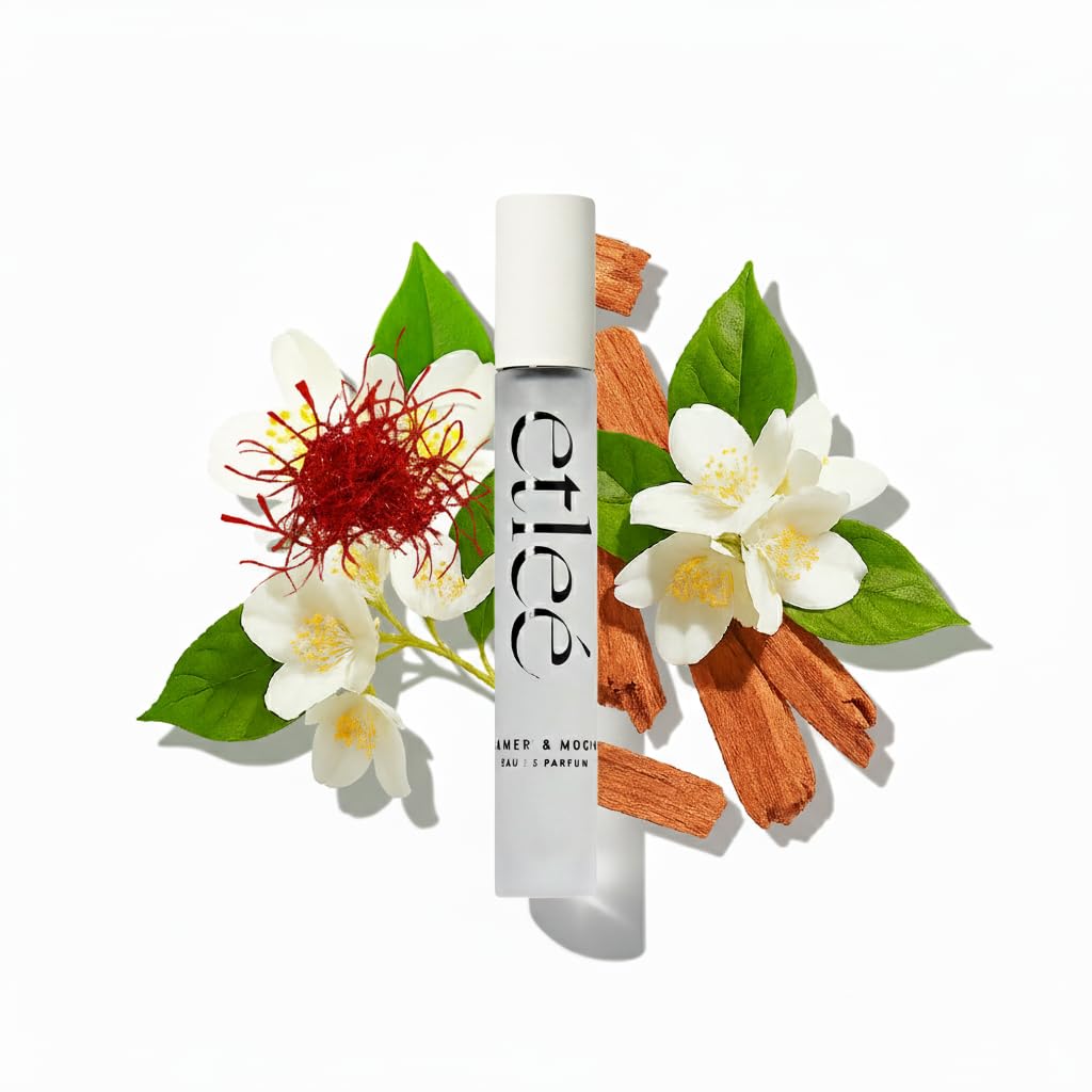 Amber Bourbon Eau de Parfum 0.34oz, Long Lasting Perfume Inspired by B.carat R.ouge 540, Oriental Floral Notes With Vanilla, Amber, Saffron, Cedarwood & Jasmine, Luxury Fragrance for Women & Men