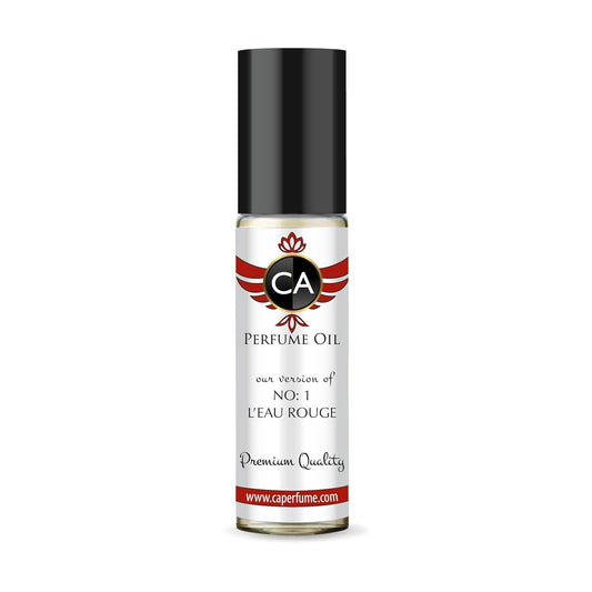 CA Perfume Impression of No:1 L'eau Rouge for Women Fragrance Oil Floral Fruity Scent Long Lasting Perfumes for Women Travel Size TSA Ready Mini Parfum Body Oil Roll-on 0.33 Fl Oz 10ml