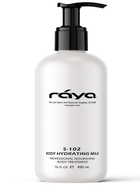 Raya Body Hydrating Milk 16 oz (S-102) | Hydrating, Moisturizing, and Restorative Body Lotion | Rich in Natural Oils, Butters, and Vitamins | Calms and Softens