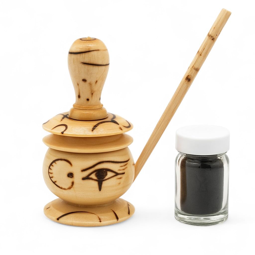 bohemian style Egyptian Eyeliner – Handmade Arabic & Moroccan Natural Eyeliner with Wooden Container