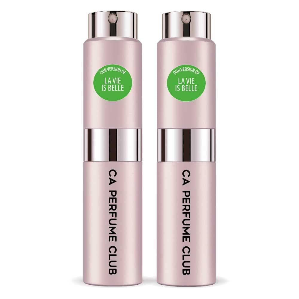 CA Perfume Impression of La Vie Belle for Women Floral Fruity Gourmand Scent Long Lasting Perfumes for Women Eau De Parfum Travel Size Refillable Atomizer Spray 0.27 Fl Oz 8ml