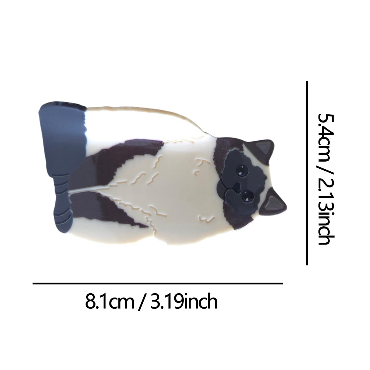 Funny Javanese Cat Hair Clips,Novelty Acetate Hair Clip,Cute Cat Claw Clips for Women