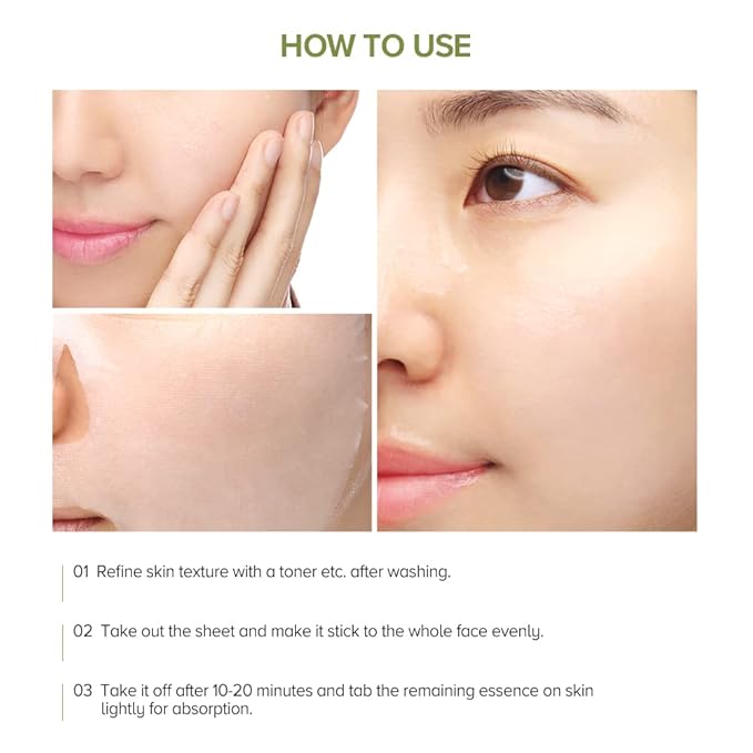 JM Solution Marine Luminous Pearl Deep Moisture 3 Step Skin Care Face Mask - Korean Skincare Facial Mask - boosting Brightening Moisturizing-10 Sheets for Dry Skin (Avocado)