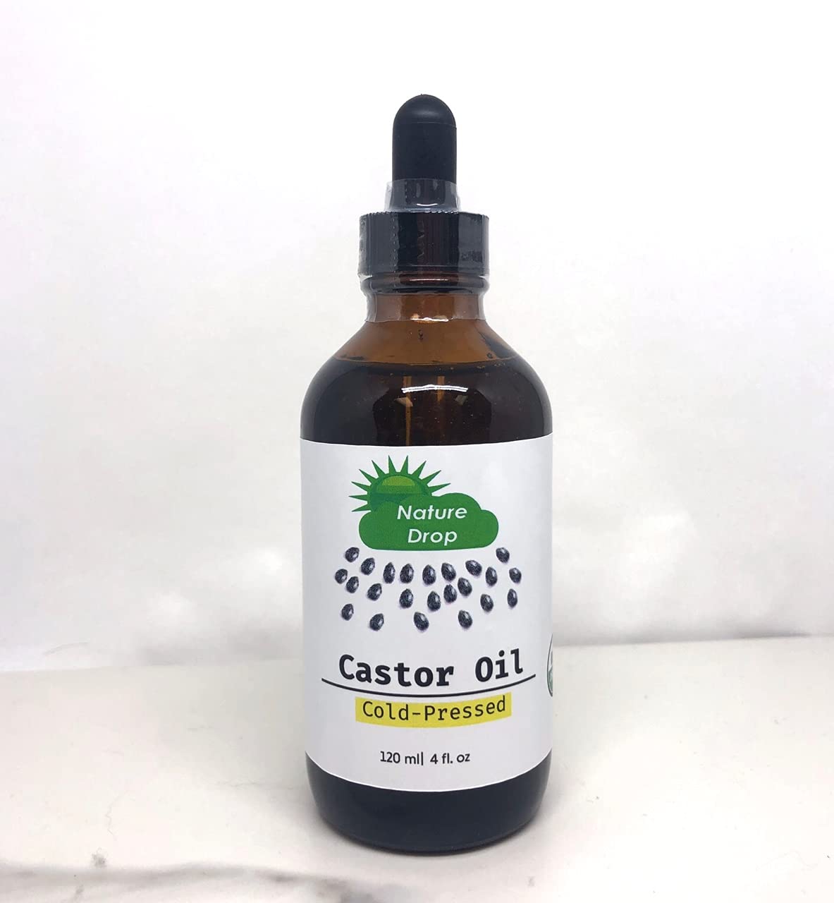 Organic Castor Oil,4 oz - 100% USDA Certified Pure Cold Pressed Hexane free - Best oil Growth For Eyelashes, Hair, Eyebrows, Face and Skin, Triple Filtered, Great for Acne