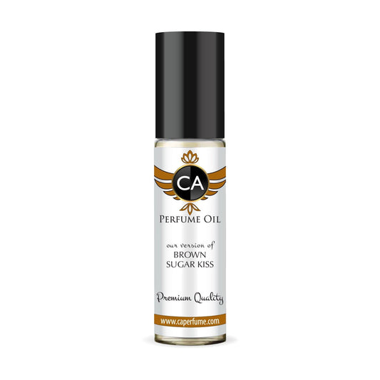 CA Perfume Originals Brown Sugar Kiss Unisex Fragrance Oil Gourmand Scent Long Lasting Perfumes for Women & Men Travel Size TSA Ready Mini Parfum Body Oil Roll-on 0.33 Fl Oz 10ml