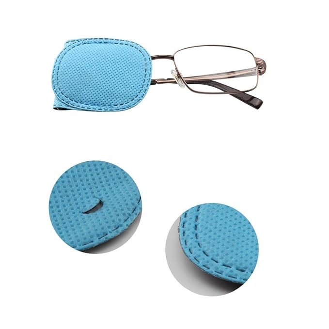 12PCS Amblyopia Eye Patch For Glasses, Children Weak Eye Patches for Strabismus Amblyopia, No irritation to skin (6 Pieces Pink, 6 Pieces Blue)