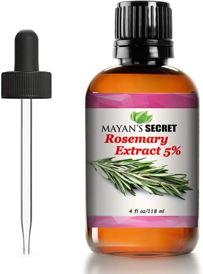 Pure Carrier and Essential Oils for Skin Care, Hair, Body Moisturizer for Face-Anti Aging Skin Care (Rosemary Oil Extract Oil 5%, 4oz)