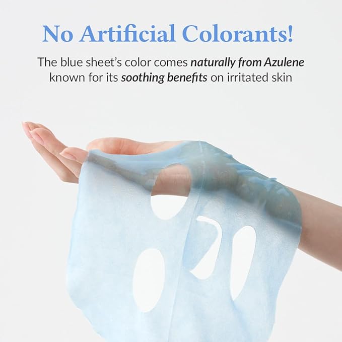 Dr.Althea Aqua Blue Hydration Mask | Reduce Facial Puffiness with Tannins | Sheet Mask for Long-Lasting Hydration | Vegan Korean Skincare (Pack of 4)