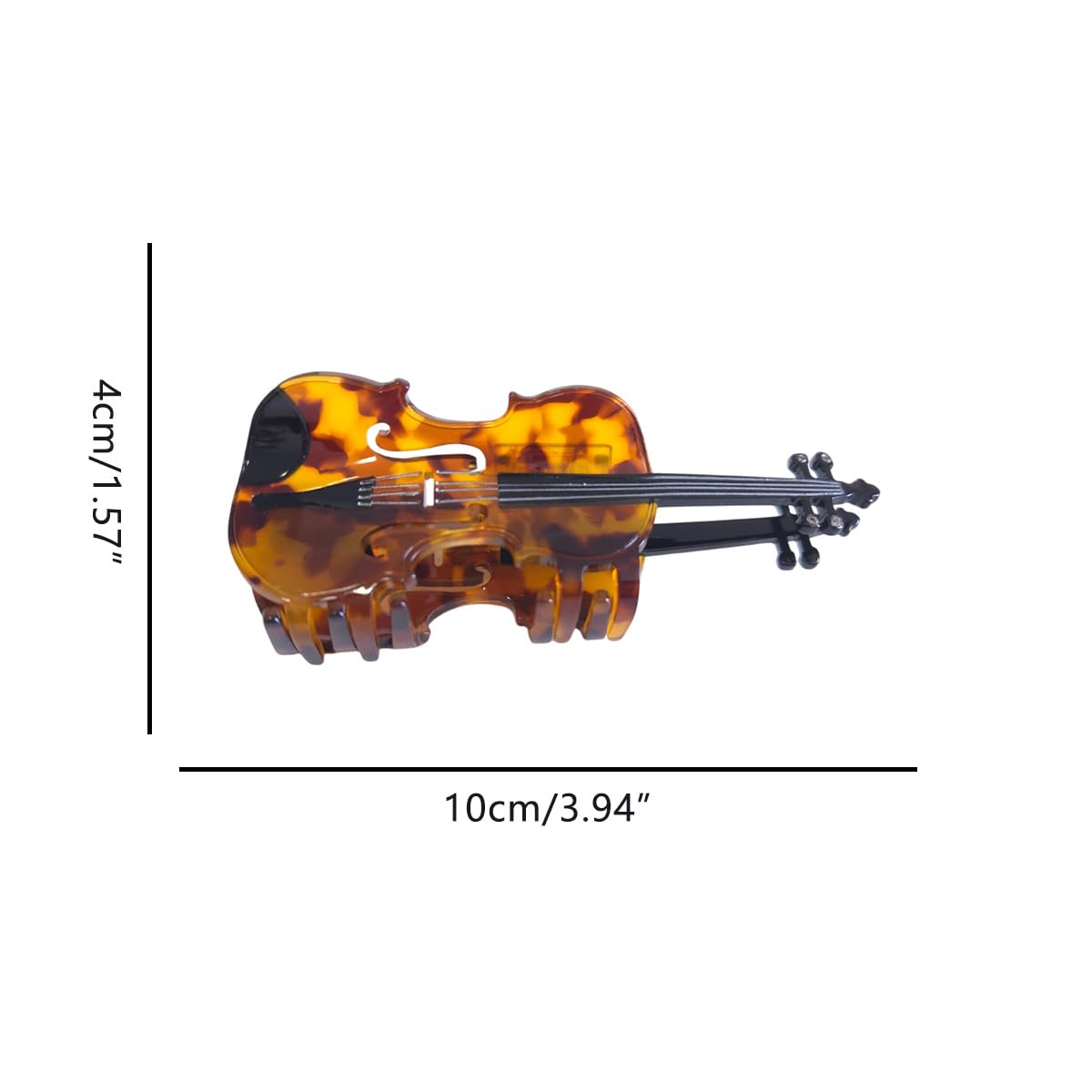 Funny Violin Hair Clip,Novelty Acetate Claw Clips,Music Instrument Hair Clips for Women,Caramel
