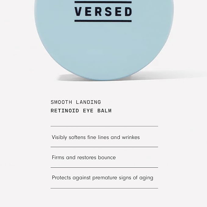 Versed Smooth Landing Advanced Retinoid Eye Balm - Anti-Aging Eye Cream with Granactive Retinoid for Crow's Feet, Under Eye Bags & Dark Circles - Nightly Moisturizing Eye Firming Cream (0.42 oz)
