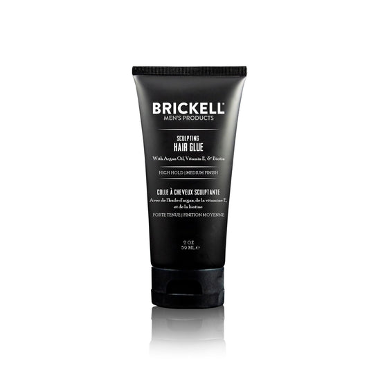 Brickell Men's Hair Styling Sculpting Hair Glue For Men, All Day Lasting Hold for Sculpting and Shaping Hair, 2 Ounce, Scented (2 oz)
