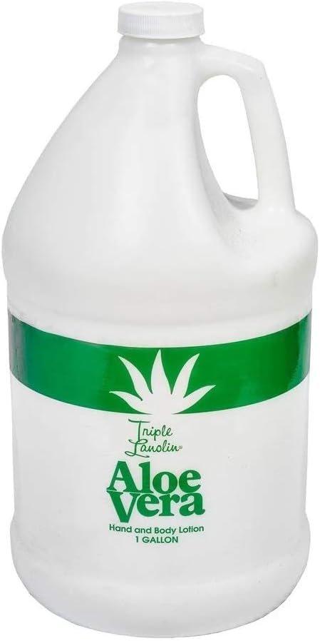 Triple Lanolin Aloe Vera Soothing Lotion - 128 Fl Oz, All Skin Types, Moisturizing & Hydrating