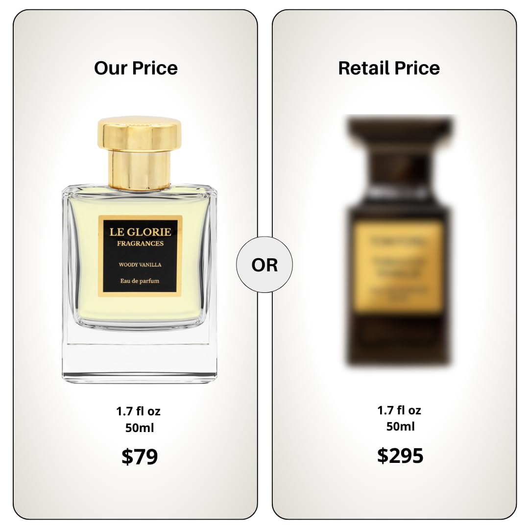 Inspired by T. F.ord Tobacco Vanille, Woody Vanilla EDP, Long Lasting 12-14 Hours Perfume Spray for Women, Men, Unisex, All Skin Types, Cruelty Free - 1.7 fl oz 50ml