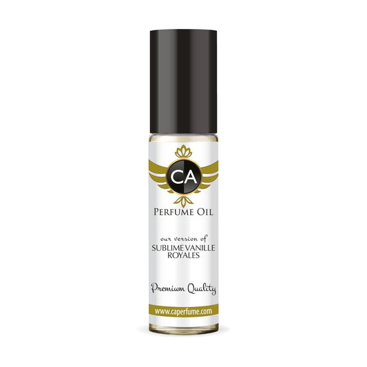 CA Perfume Impression of Sublime Vanille Royales Unisex Fragrance Oil Amber Vanilla Scent Long Lasting Perfumes for Women & Men Travel Size TSA Ready Mini Parfum Body Oil Roll-on 0.33 Fl Oz 10ml