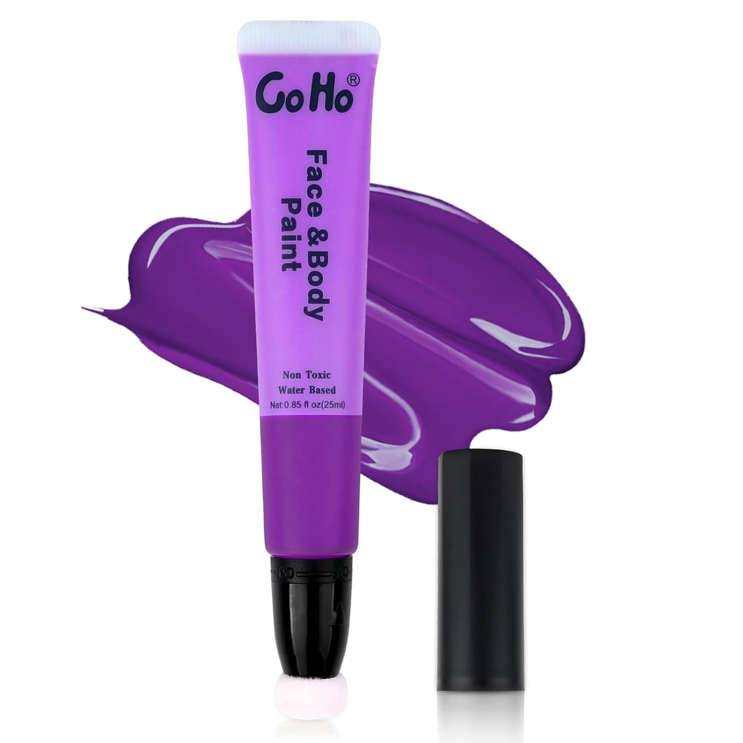 Go Ho Purple Face Paint Stick,Water Based Cream Purple Body Paint Washable,Highly Pigmented,Smooth and Safe for Skin,Halloween Costumes Cosplay SFX Ursula Witch Makeup