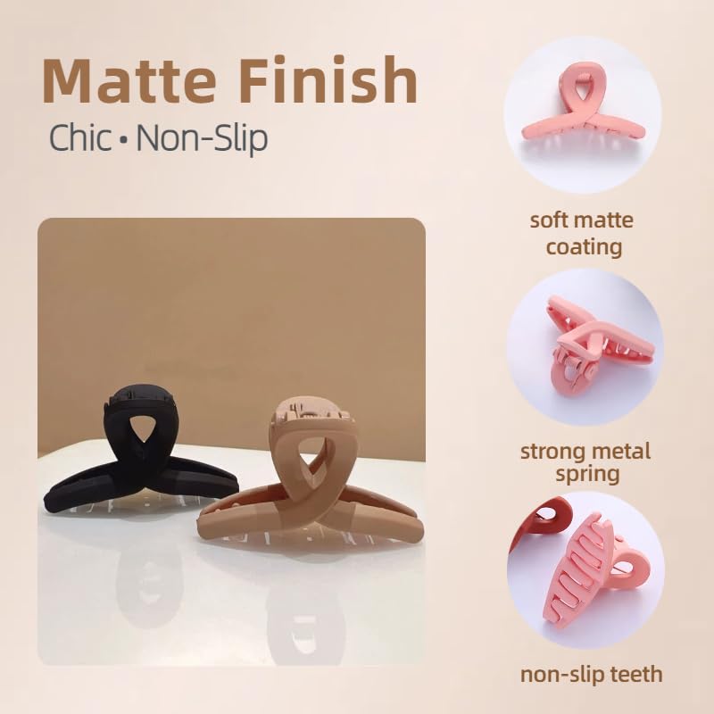 10 Pack Small Hair Clips for Thin/Medium Fine Hair/Bangs, 1.5 Inch Matte Small Claw Clips, Non-Slip Mini Jaw Clips with Gift Box