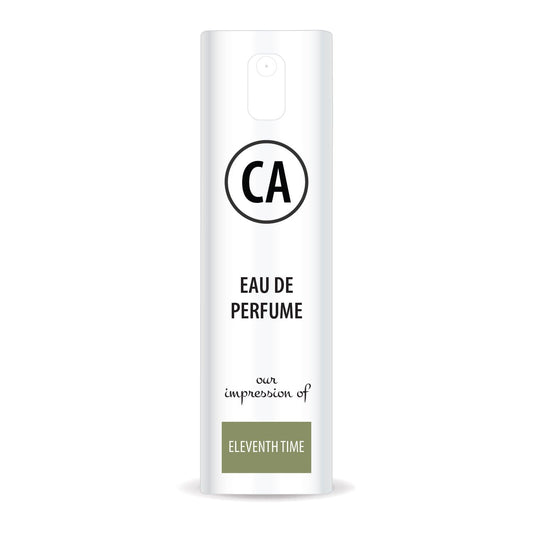 CA Perfume Impression of Eleventh Time Unisex Eau De Parfum Woody Aromatic Scent Long Lasting Unisex Fragrance Travel Size TSA Ready for Day and Night Wear 0.33 Fl Oz 10ml
