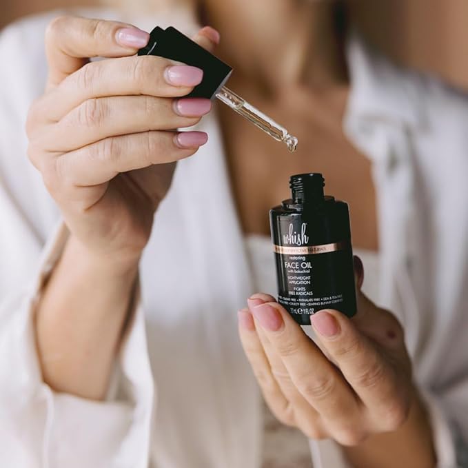 Whish Face Oil with Bakuchiol - Body & Face Moisturizer for Women & Men - Natural Retinol Alternative - Skin Care & After Shower Body Oil - For All Skin Types - 1 oz