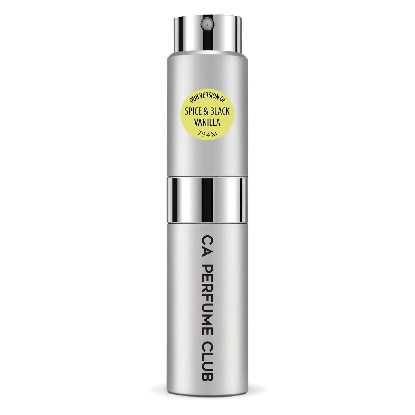 CA Perfume Originals Spice & Black Vanilla for Men Vanilla Scent Long Lasting Cologne for Men Eau De Parfum Travel Size Refillable Atomizer Spray 0.27 Fl Oz 8ml