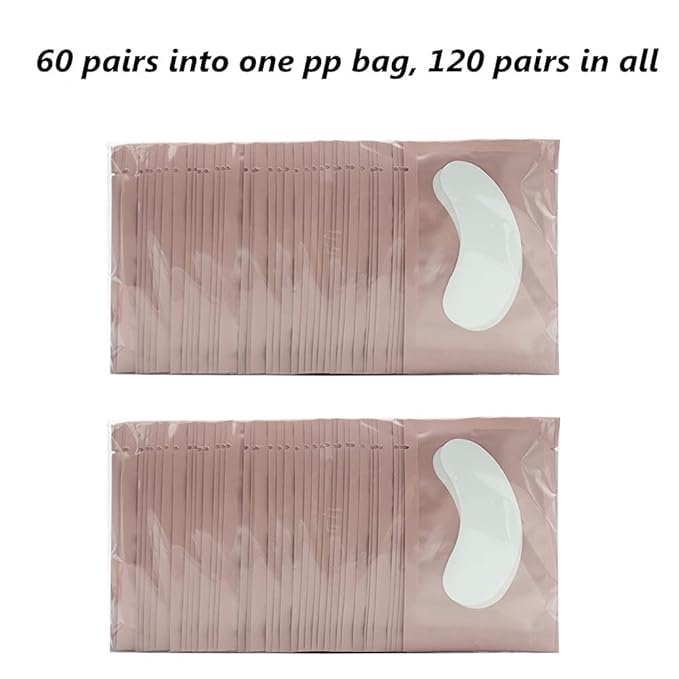 100 Pairs Set, Under Eye Pads for Eyelash Extensions Lint Free Eye Gel Patches Premium Collagen Lash Pad Eye Mask Makeup Tools, Pink